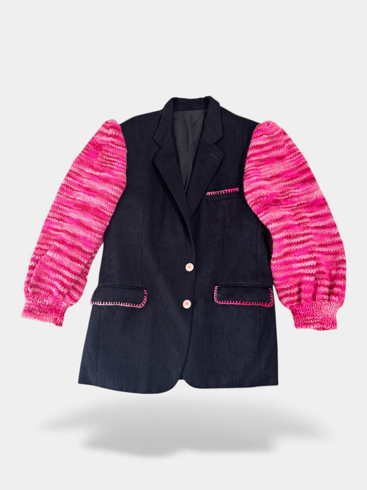 SET BLAZER E TOP FUCSIA E NERO