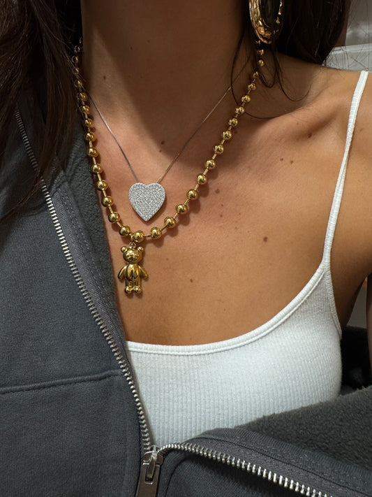 Collana CUORE PAVÉ LUXURY