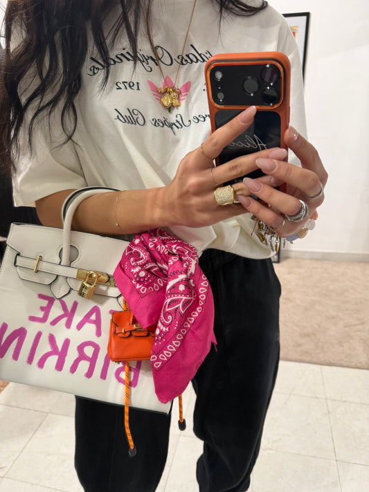 Borsa FAKE IT ARANCIO e FUCSIA