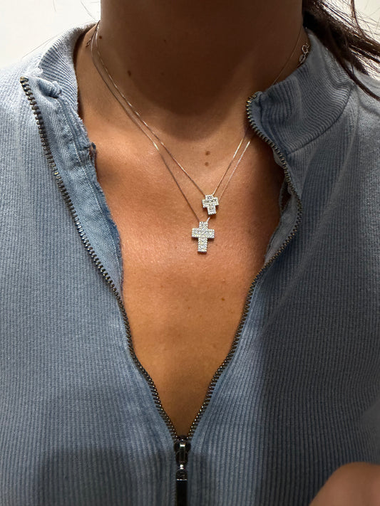 Collana CROCE ARGENTO925 BIG