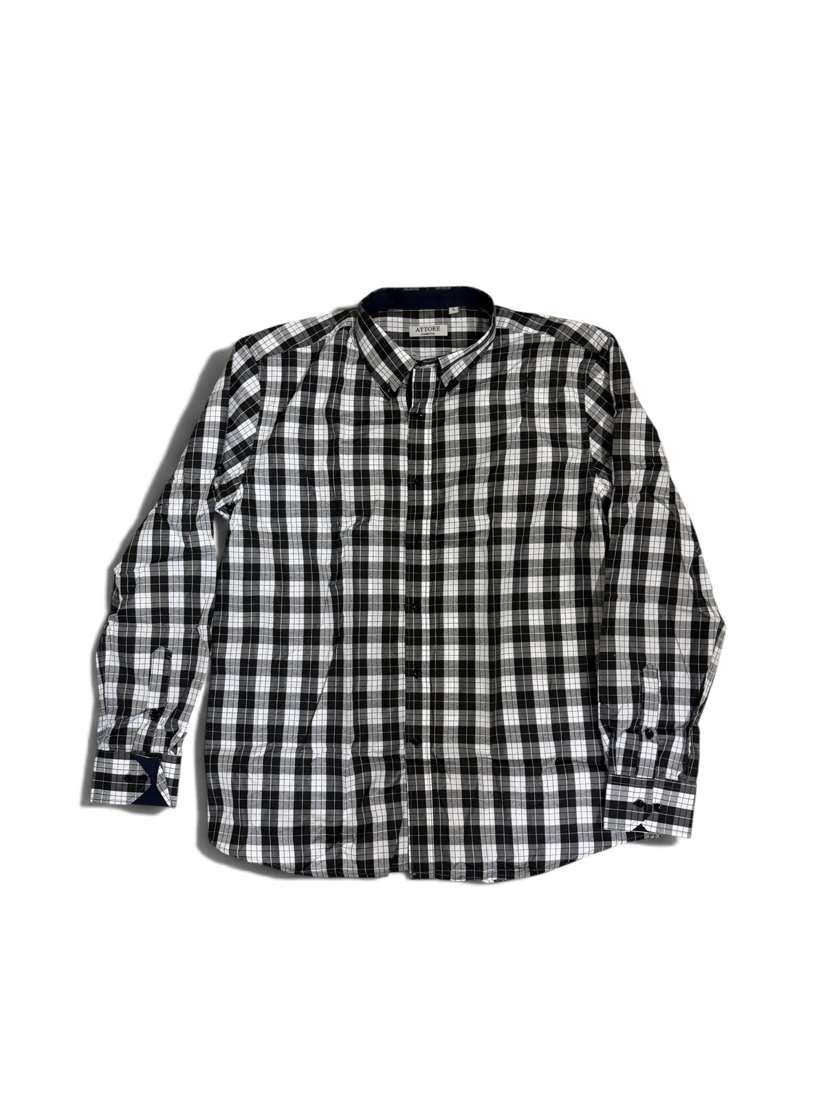 CAMICA TARTAN BIANCHI E NERI