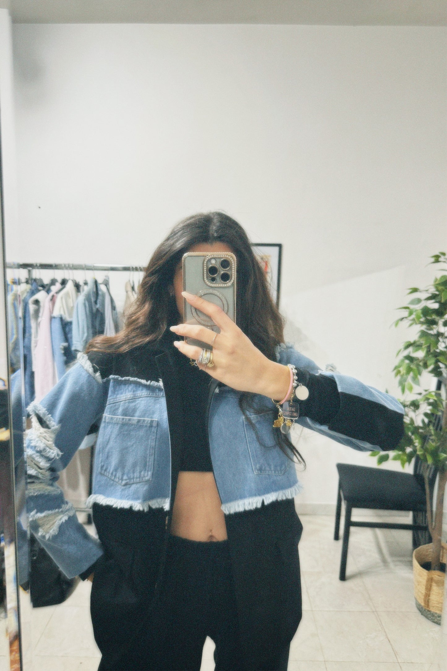 BLAZER DENIM BLACK