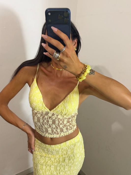 COPRDINATO PIZZO GIALLO