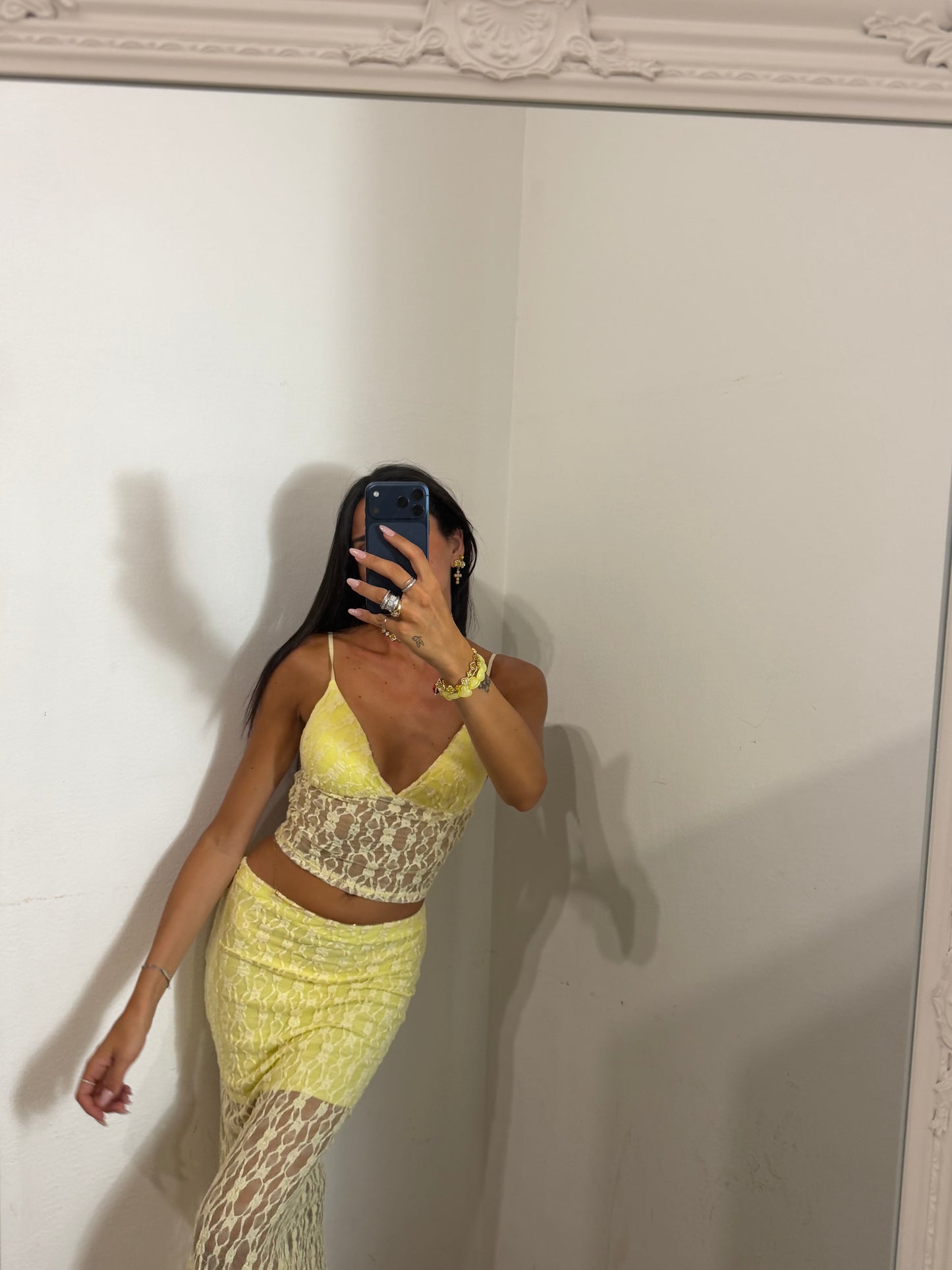 COPRDINATO PIZZO GIALLO