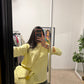 MAGLIETTA OVERSIZE GIALLO PASTELLO