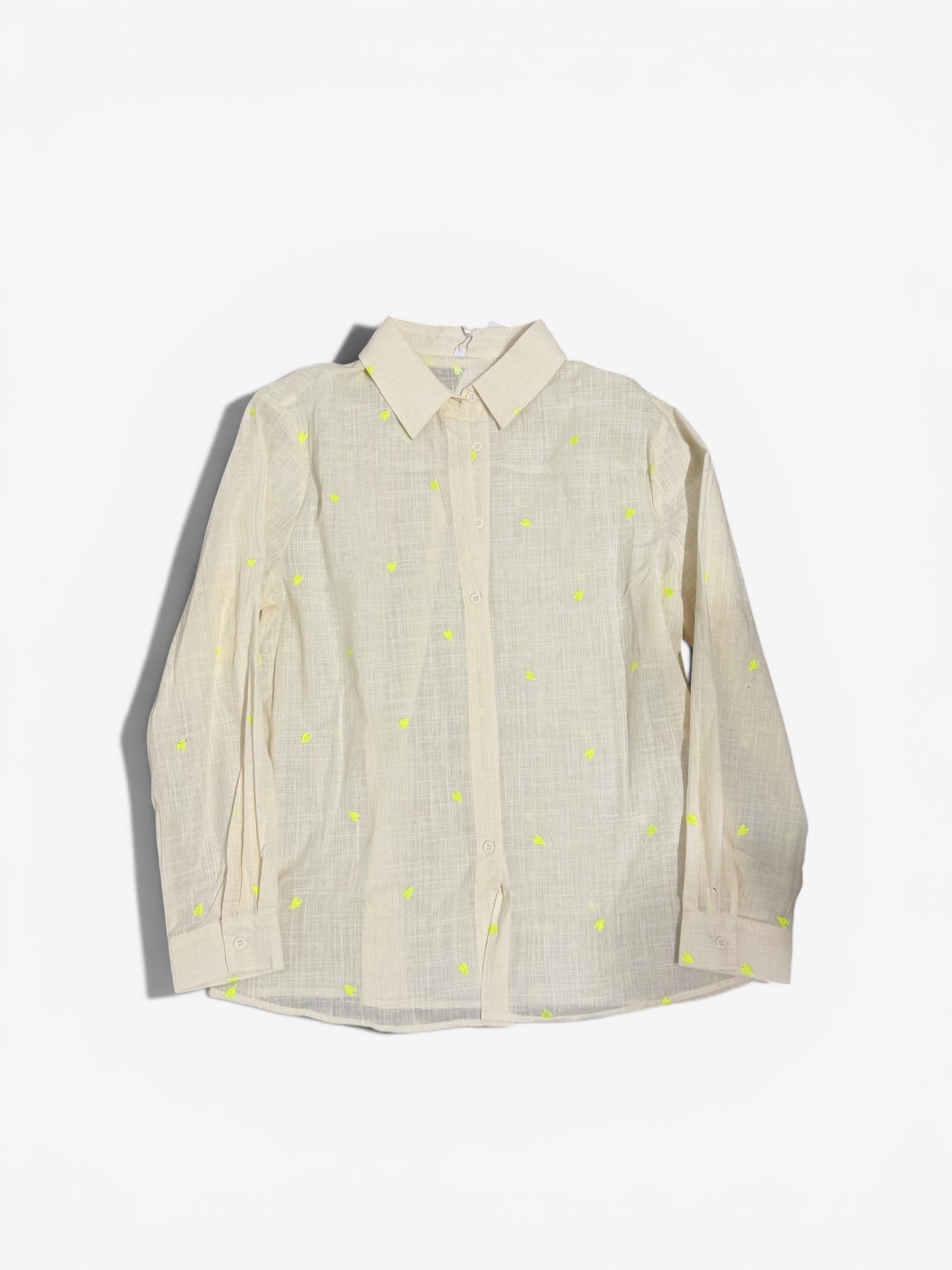 CAMICIA CUORI LIME