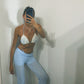 PANTALONI PIZZO CELESTI