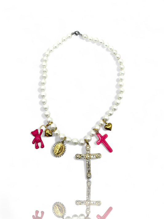 SET COLLANA MIREA fucsia