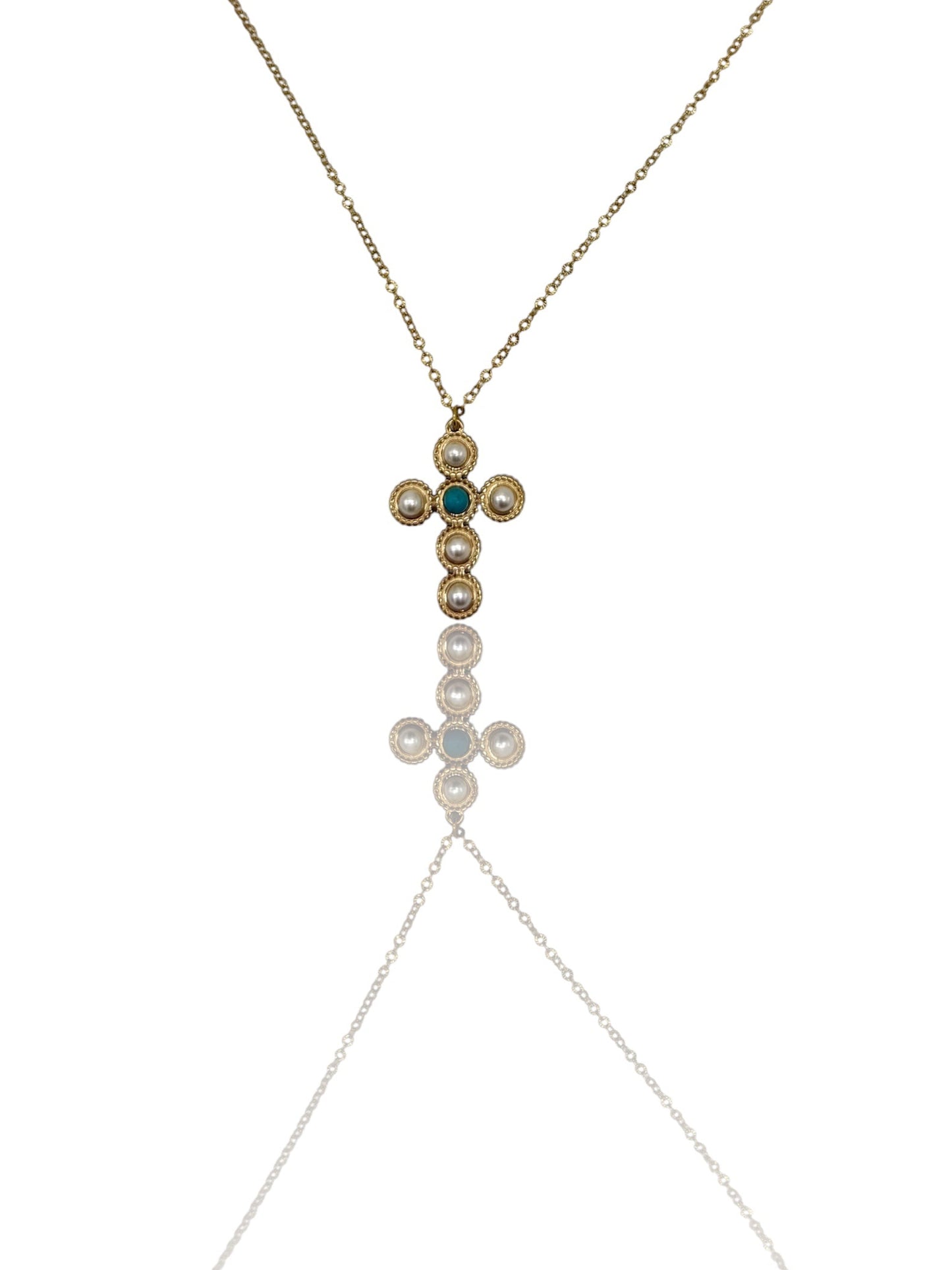 Collana CROCE PERLE