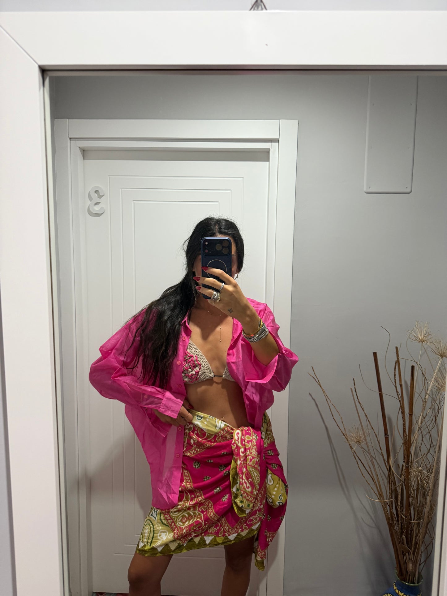 CAMICIA VELATA FUCSIA
