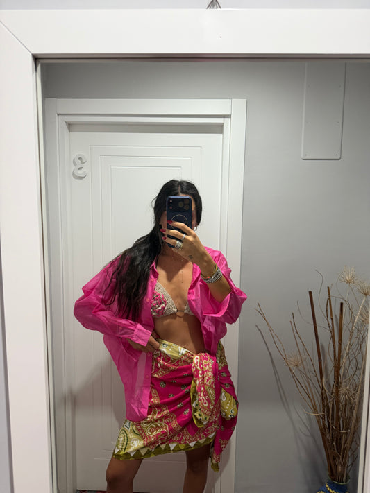 CAMICIA VELATA FUCSIA