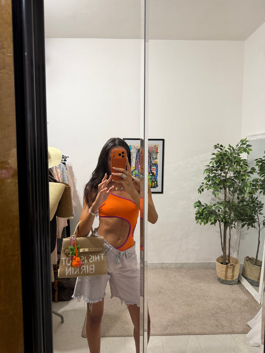 BODY FUCSIA E ARANCIO