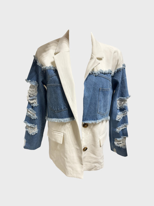 BLAZER DENIM WHITE
