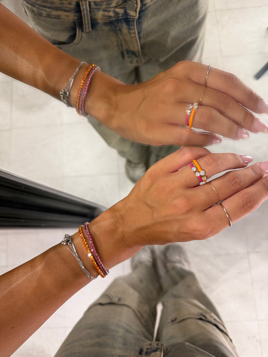 SET BRACCIALI TENNIS e ANELLI