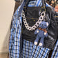 CAMCIA BLU NERO E CELESTE