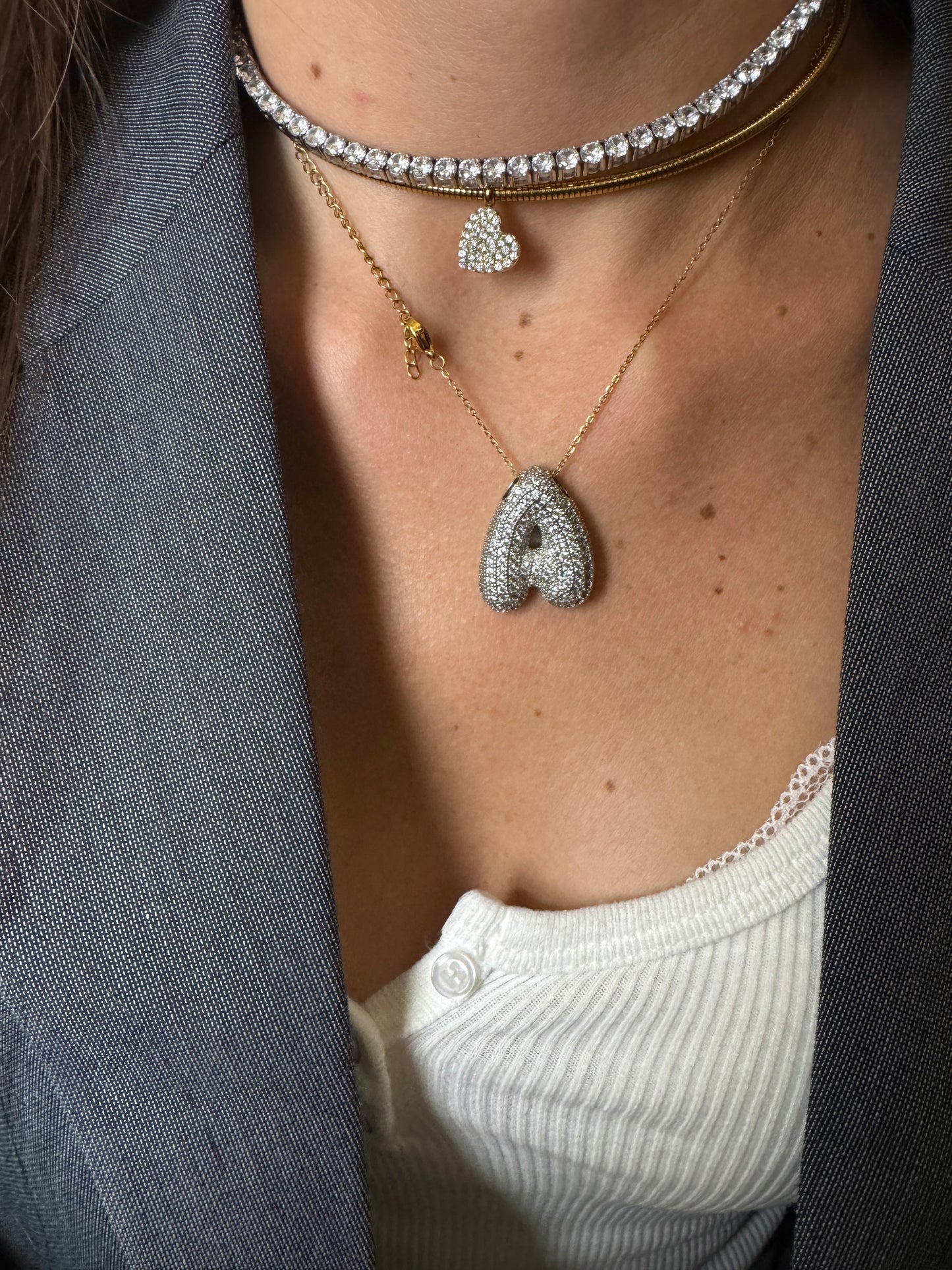 Collana CUORE PAVÉ