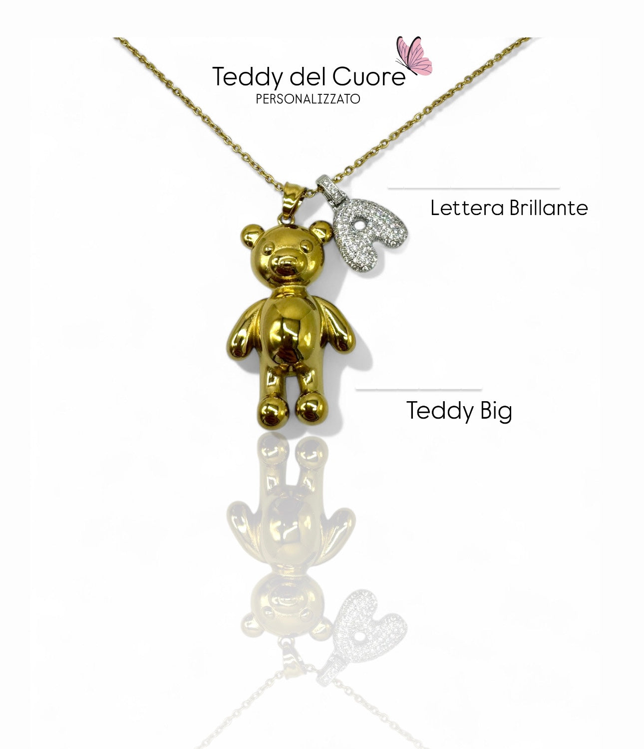 Collana TEDDY DEL CUORE con lettera