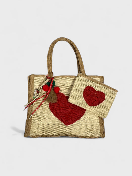 SET BORSA+ POCHETTE LOVE