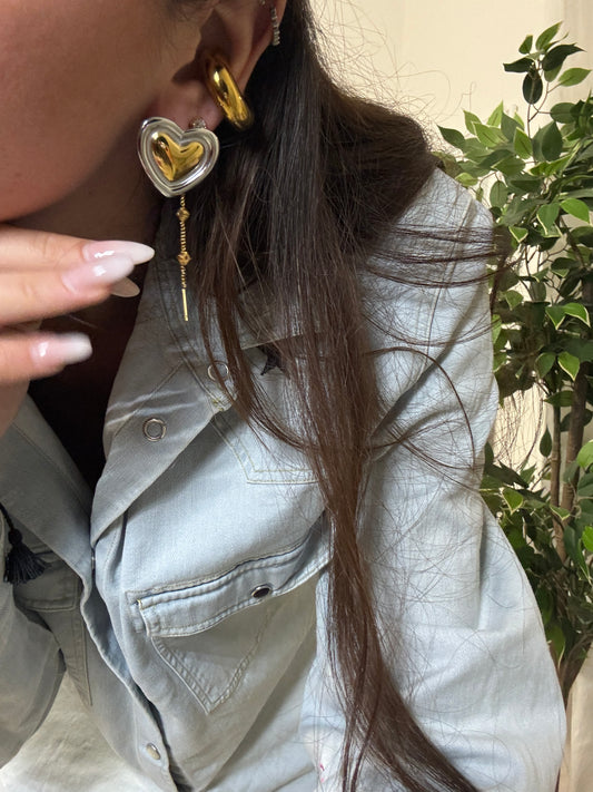 ORECCHINI LOVE BICOLOR