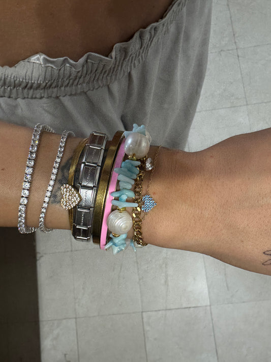 SET BRACCIALI PERLE