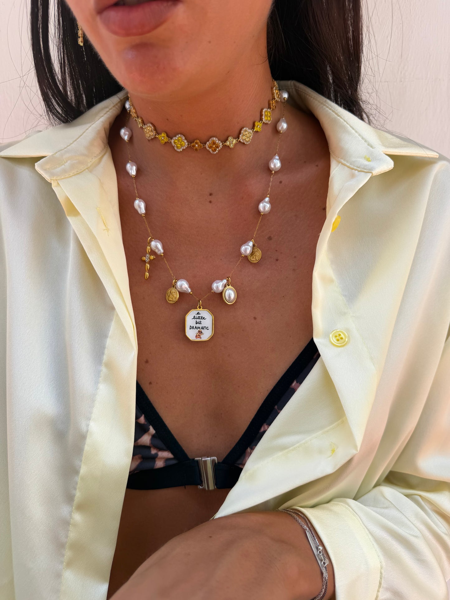 CAMICIA SATIN GIALLA