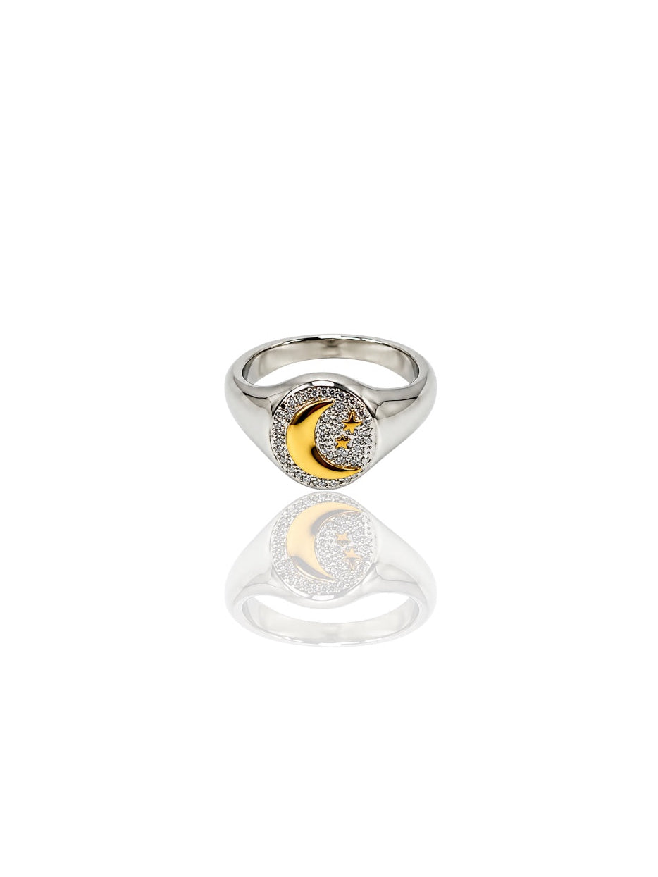 ANELLO LUNA E STELLE