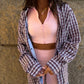 CAMICIA TARTAN ROSA E BLU
