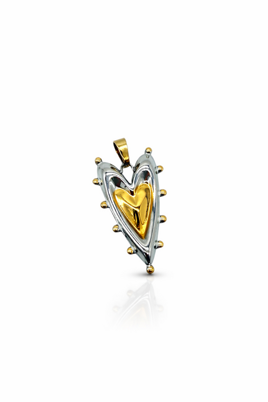 CHARM CUORE BICOLOR