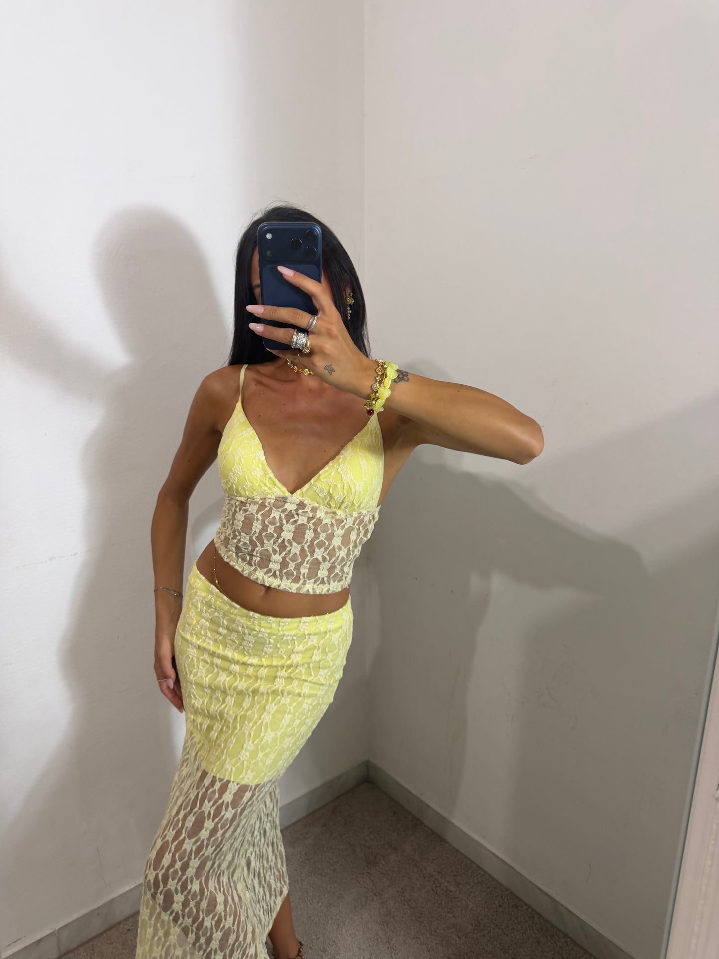 COPRDINATO PIZZO GIALLO