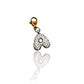 CHARM LETTERA ZIRCONI