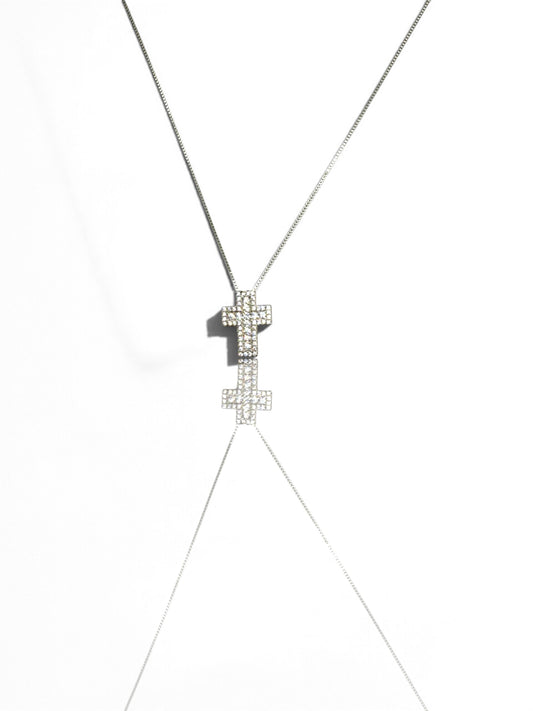 Collana CROCE ARGENTO925 BIG